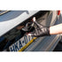 Floto women's black leather fingerless driving gloves